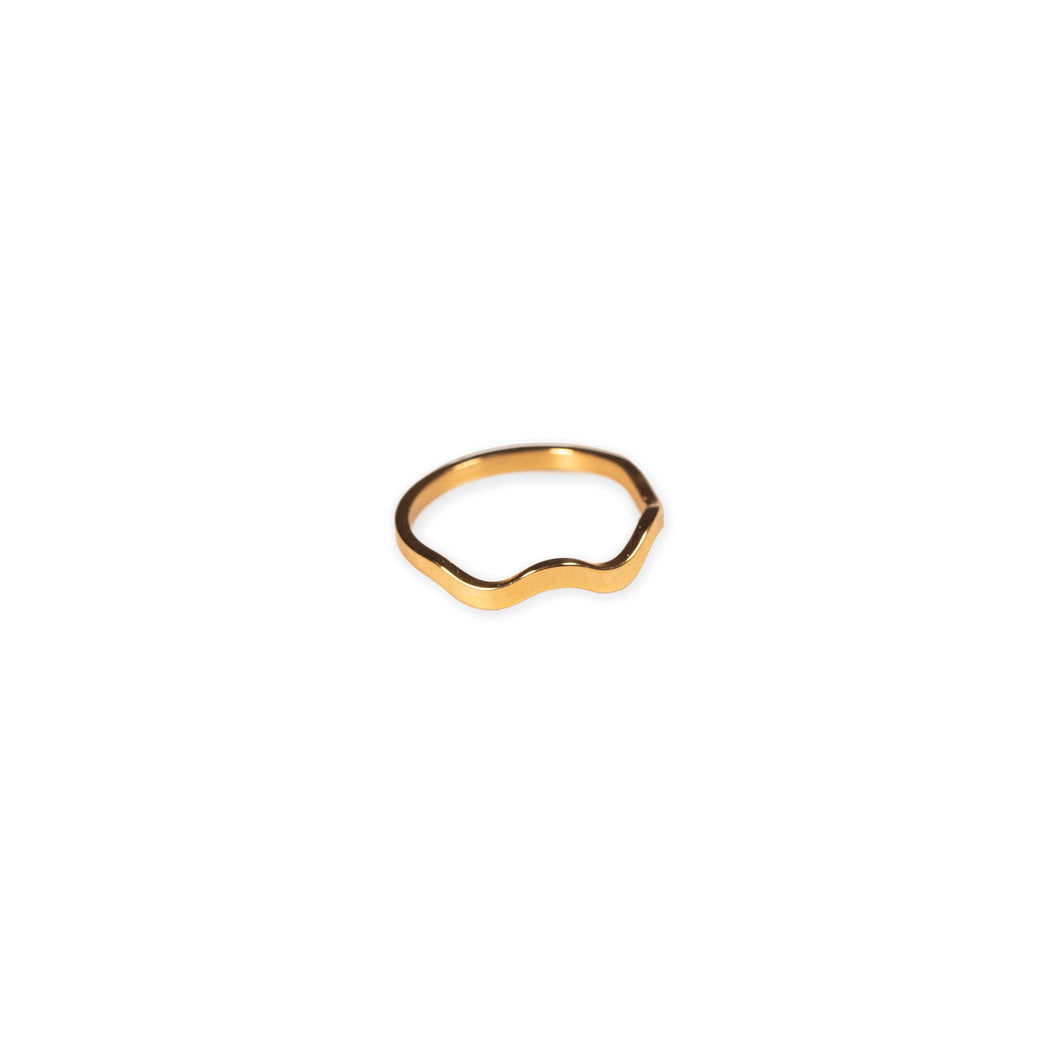 Wave Gold Stacking Ring