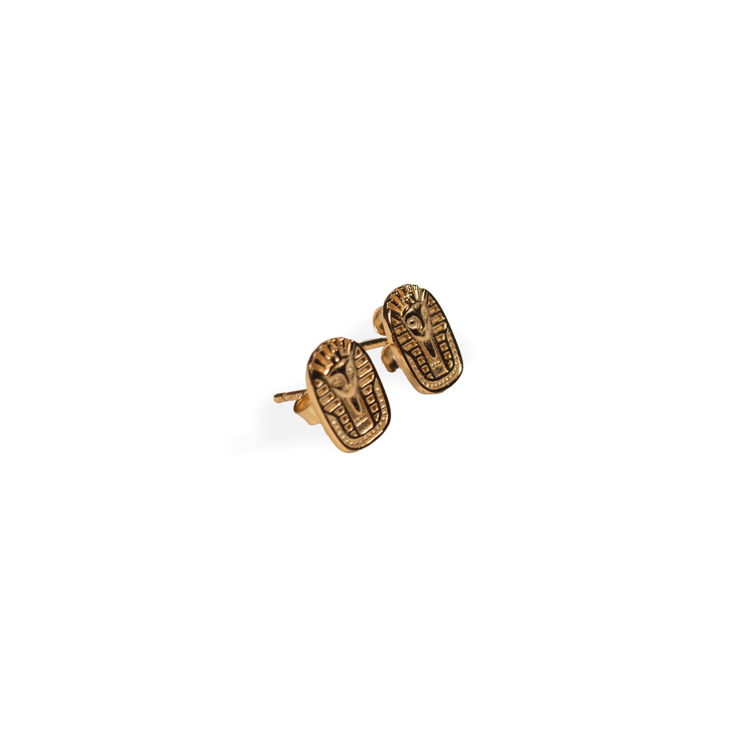 Irregular Rectangle Nefertiti Stud