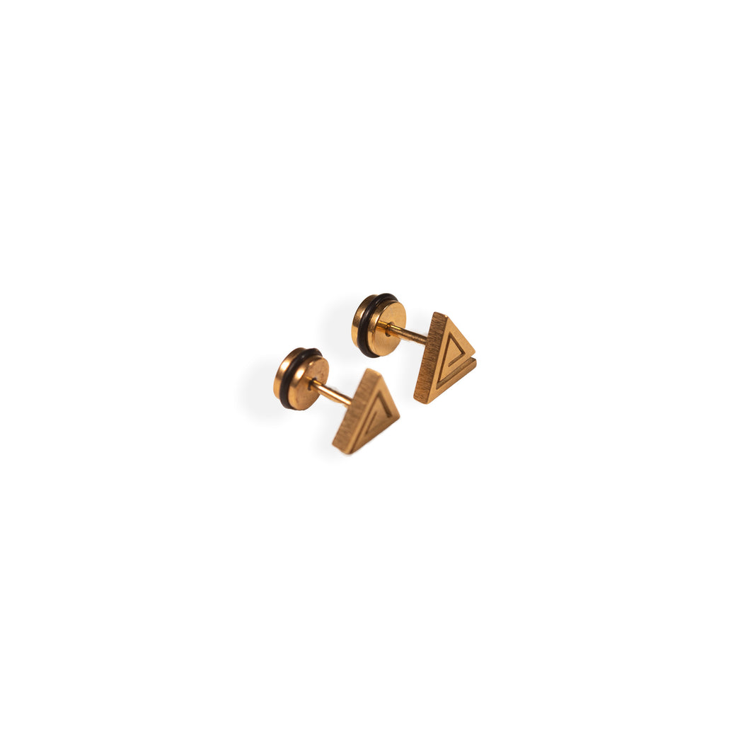 Gold Triangle Studs