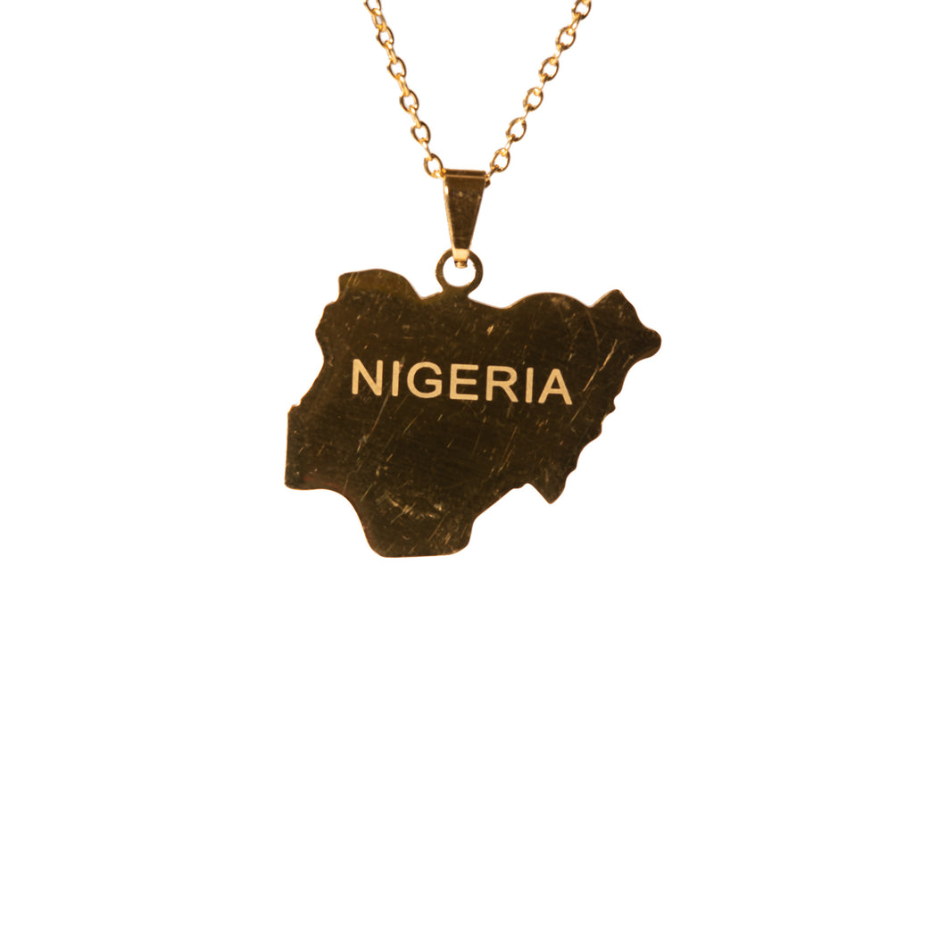 Nigeria Map Necklace