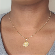 Load image into Gallery viewer, Hexagon Initial Necklace
