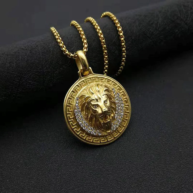 Lion Head Pendant Chain