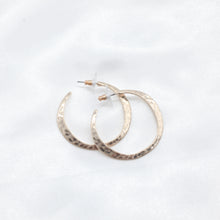 Load image into Gallery viewer, Hammered Hoop Earrings
