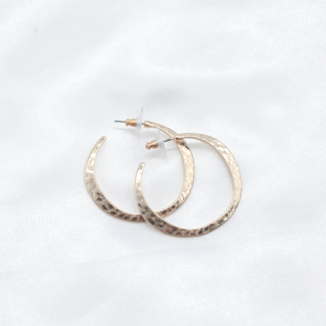 Hammered Hoop Earrings